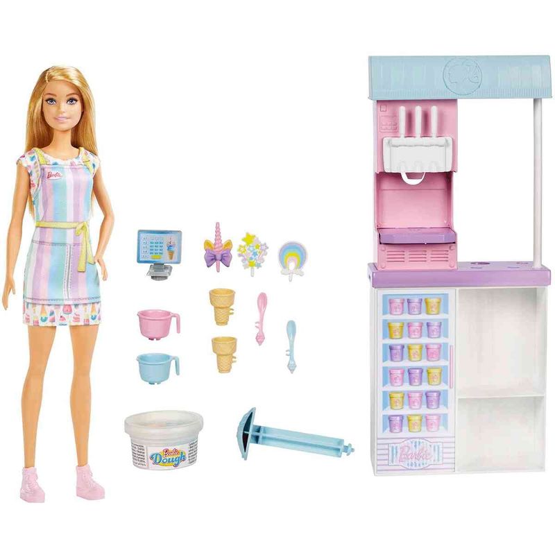 boneca barbie mattel sorveteria hcn46