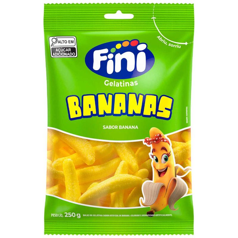 balas de gelatina fini bananas 250g