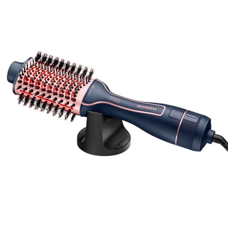 escova secadora mondial bivolt azul e rosê es-01-ir
