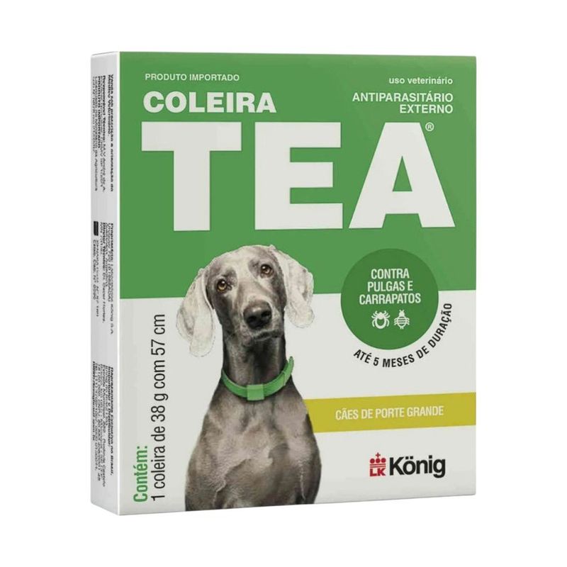 coleira tea antipulgas e carrapatos para cães konig 38g (mp)