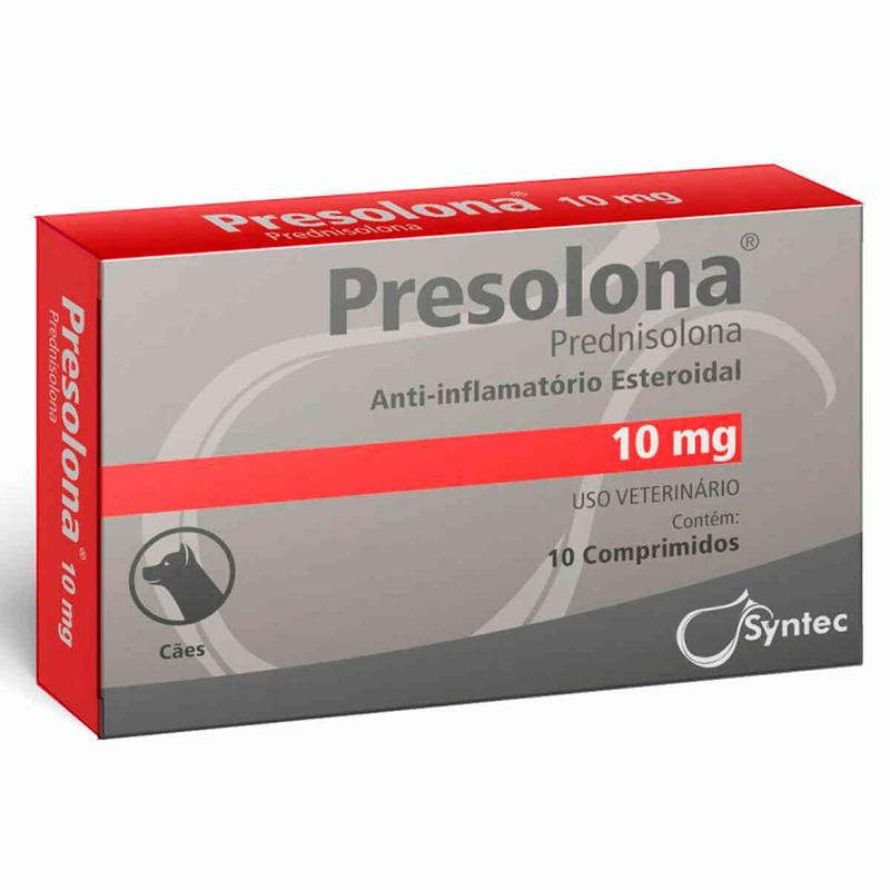 anti-inflamatório presolona syntec para cães 10mg (mp)