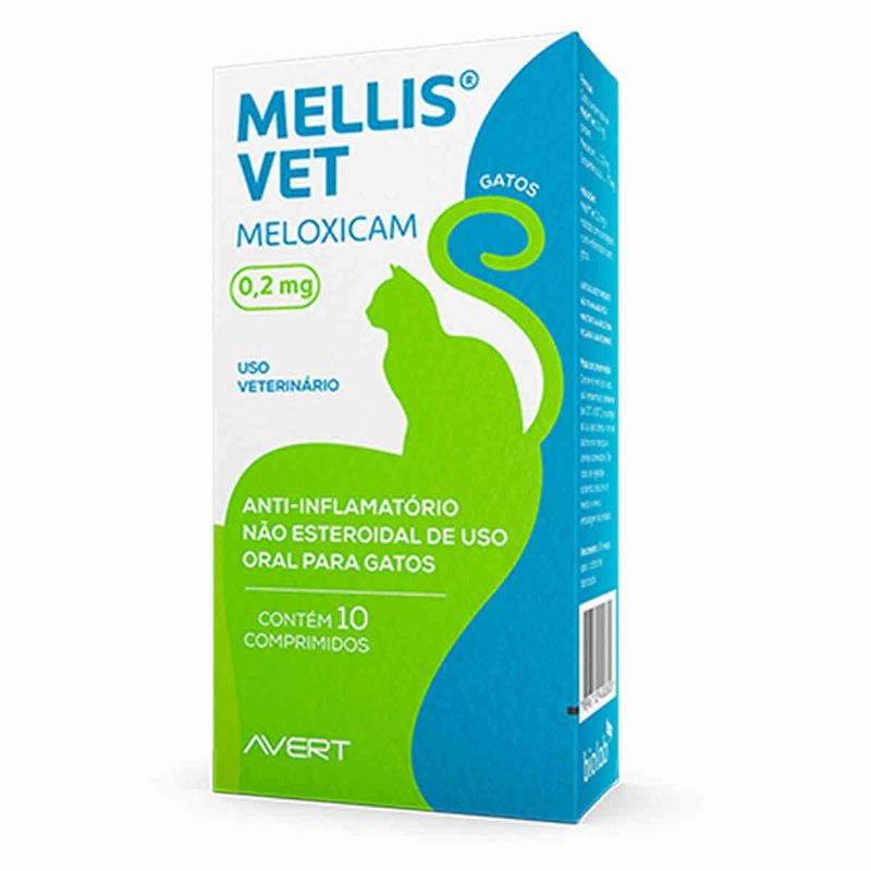 anti-inflamatório mellis para gatos vet avert 0,2mg (mp)