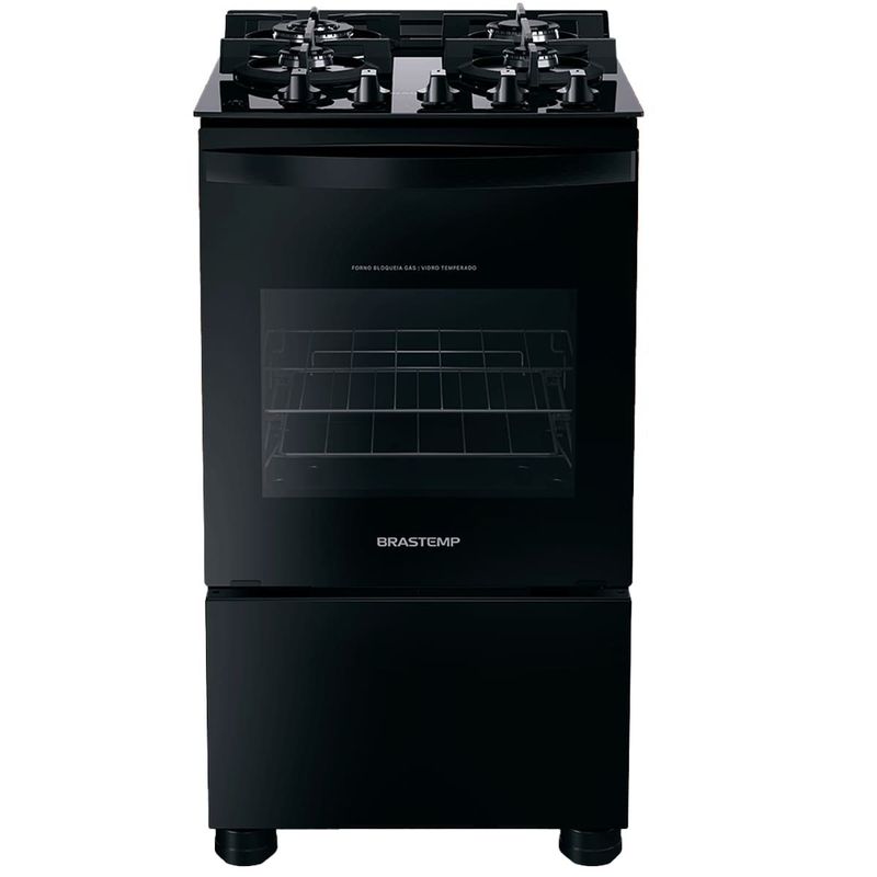fogão 4 bocas brastemp automático mesa de vidro bivolt preto bfo4xaeuna