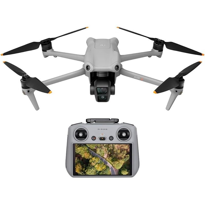 drone dji air 3 fly more combo rc2 com tela branco dji037