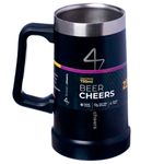 caneca térmica zonacriativa forever cheers 730ml preto (mp)