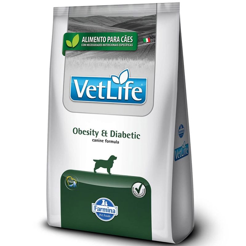 ração vet life cães adultos obesity diabetic 2kg (mp)