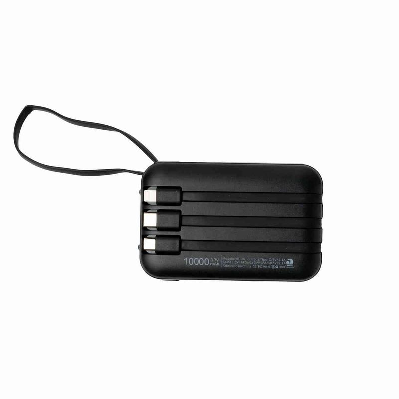 carregador portátil h'maston 10000mah yd26 preto (mp)