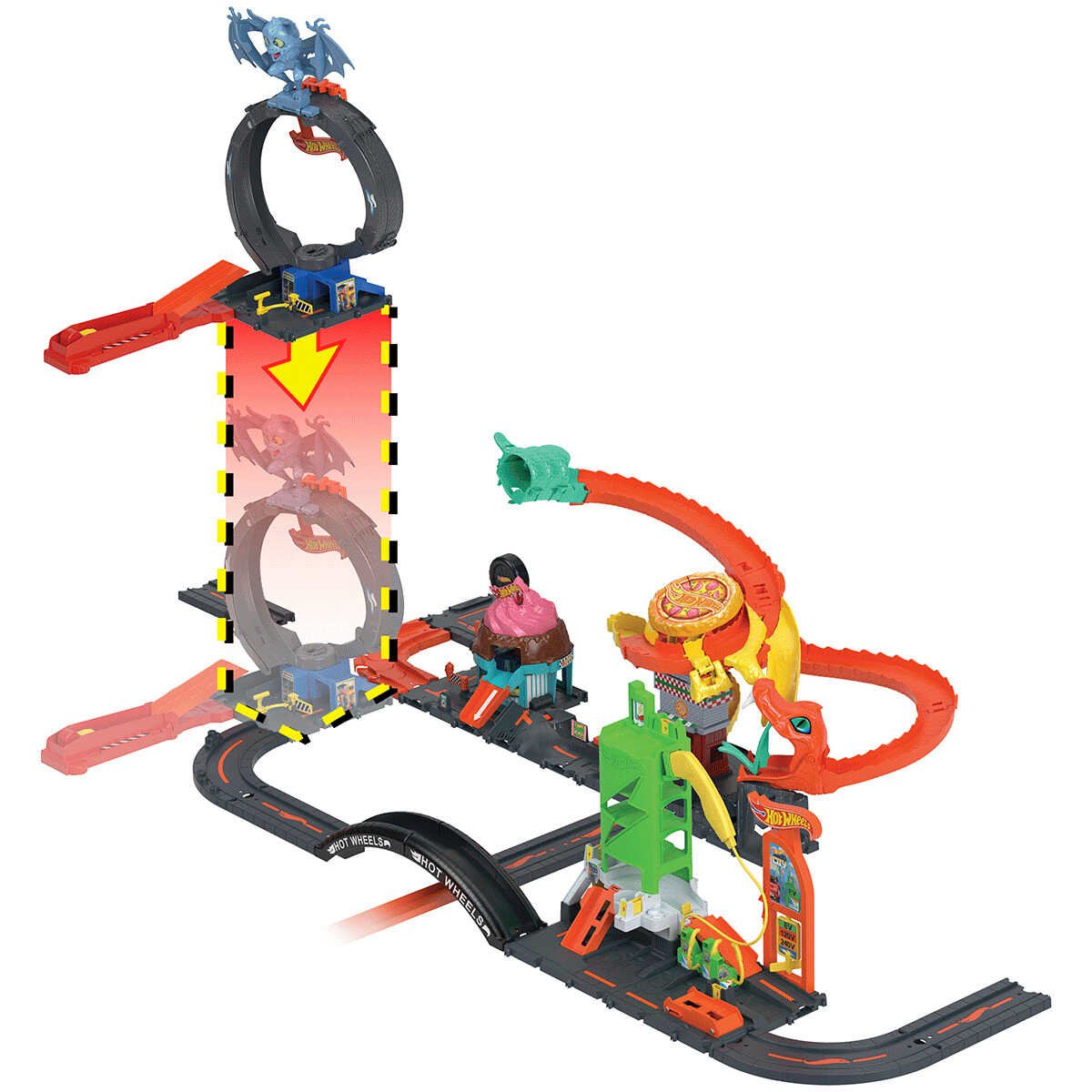 Pista Hot Wheels City Ataque Morcego Mattel HTN78