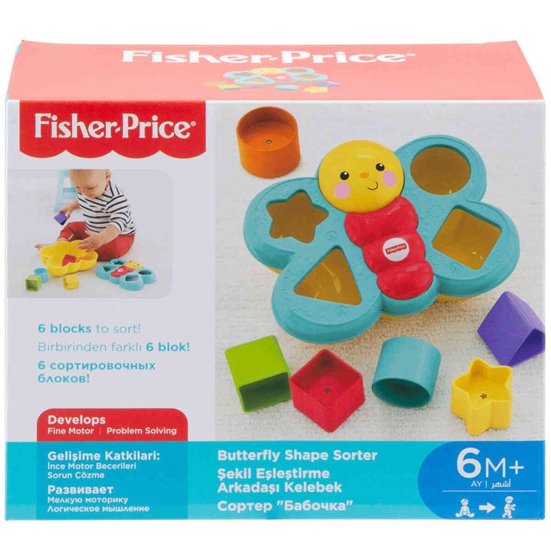 blocos mattel encaixa fisher price borboleta cdc22