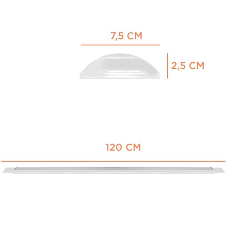 luminária led bronzearte sobrepor bivolt 36w 6500k (mp)