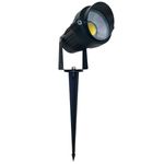 luminária espeto led de jardim bronzearte bivolt 5w 6500k ip65 preto (mp)