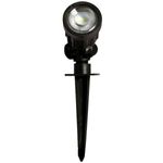 luminária espeto led de jardim bronzearte bivolt 5w 6500k ip65 preto (mp)