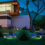 luminária espeto led de jardim bronzearte bivolt 5w 6500k ip65 preto (mp)