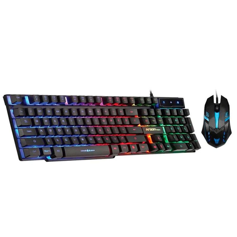 teclado e mouse usb gamer combat combo argom kb51 arg-kb-2051bk (mp)