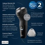 barbeador philips comfort cut x3021/00 preto