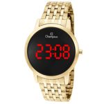relógio champion feminino dourado ch40099h