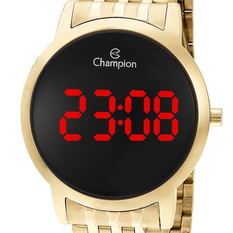 relógio champion feminino dourado ch40099h