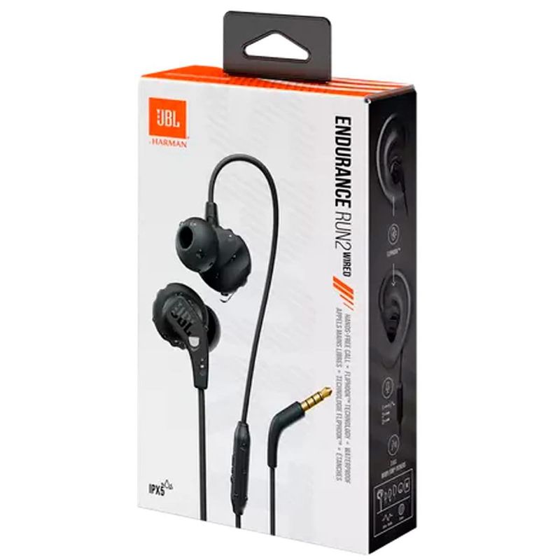 fone de ouvido jbl intra auricular endurance run2 wired preto (mp)