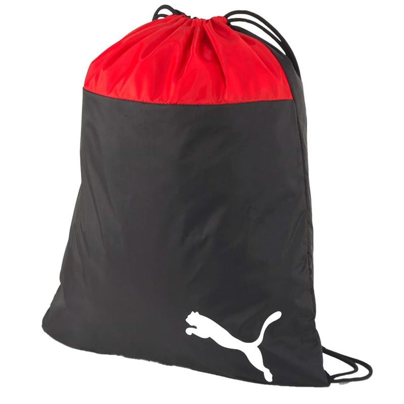 Mochila Sacola Puma Team Goal Gym Sack Preta Vermelha