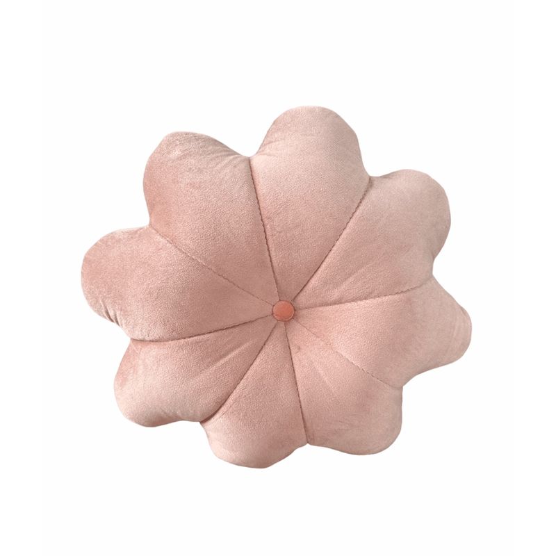 almofada belos móveis flor veludo rosa (mp)