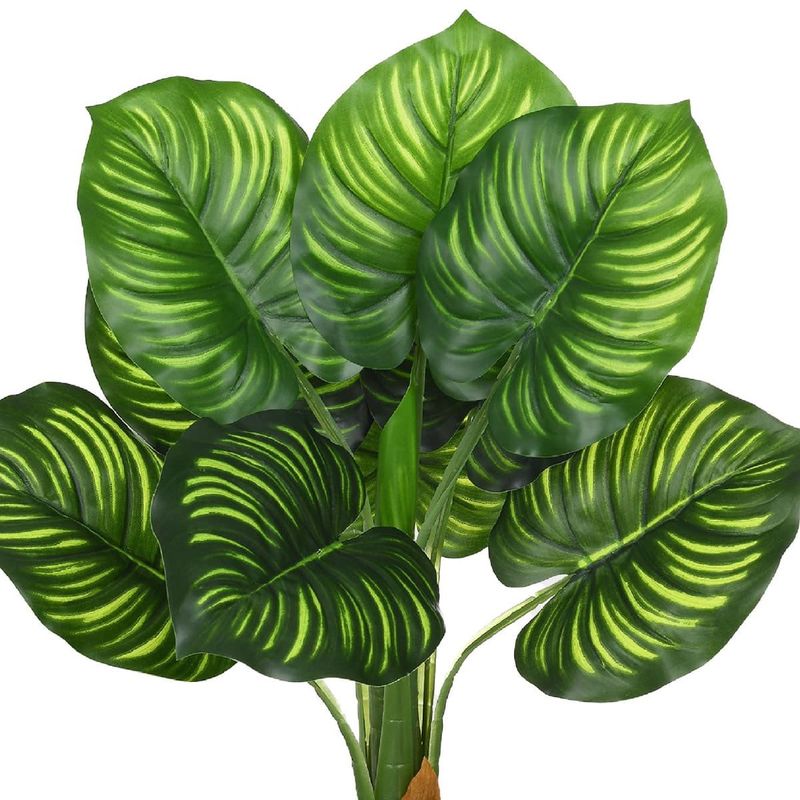 planta artificial grillo dieffenbachia folhas real toque x10 45cm (mp)