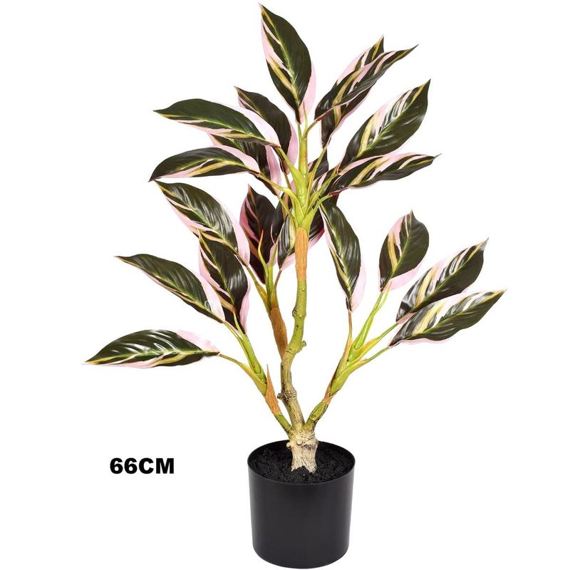 planta artificial grillo aralia folhas x20 toque real 66cm (mp)