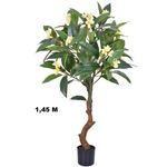 planta artificial grillo frangipania plumeria toque real creme 145cm (mp)