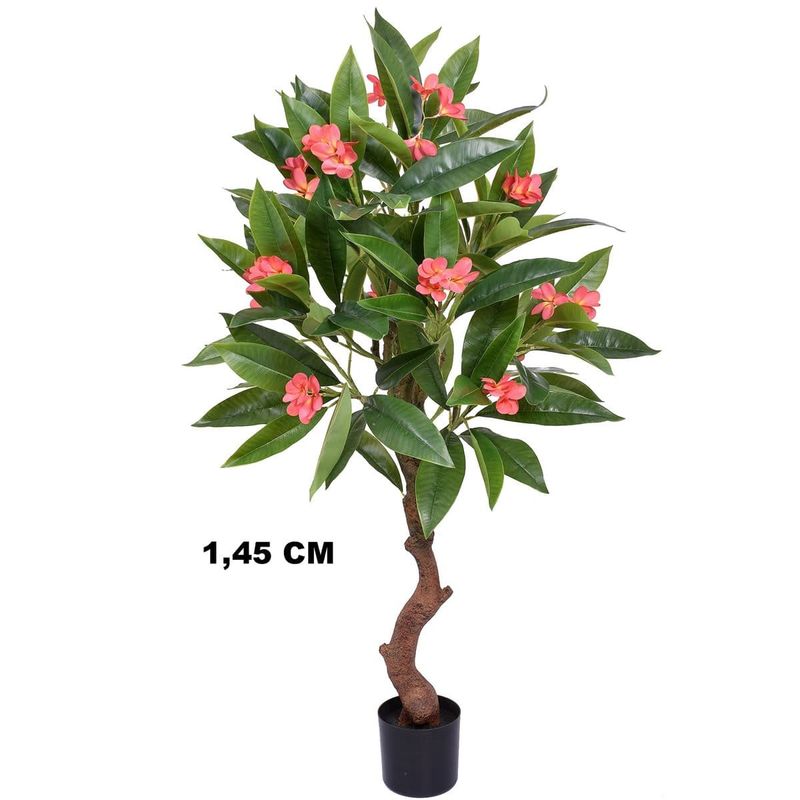 planta artificial grillo frangipania plumeriatoque real rosa 145cm (mp)
