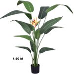 planta artificial grillo strelitzia real toque 150cm verde (mp)