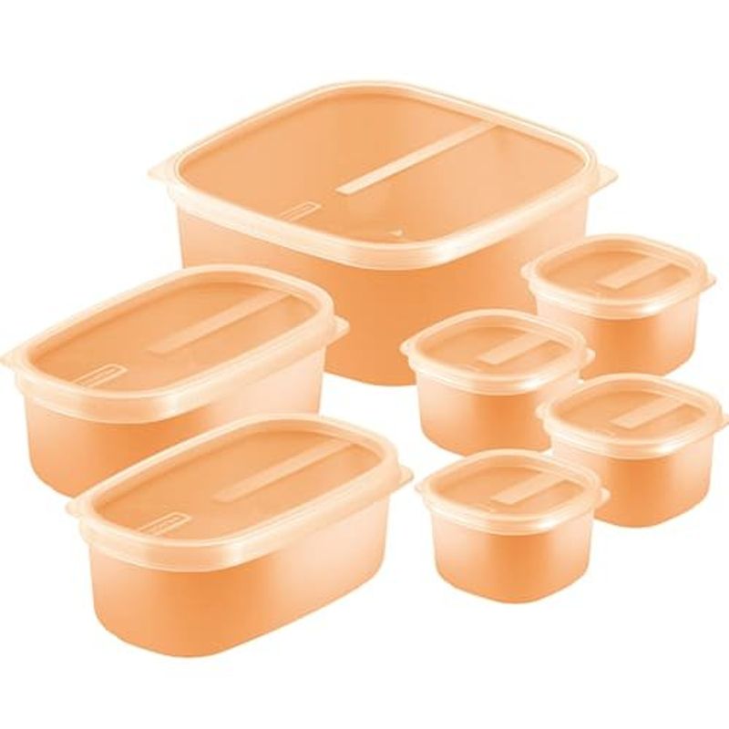 jogo de potes 7 peças tramontina pêssego 25499409