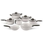 jogo de panelas 7 peças brinox ceramic suprema 7244/101 vanilla