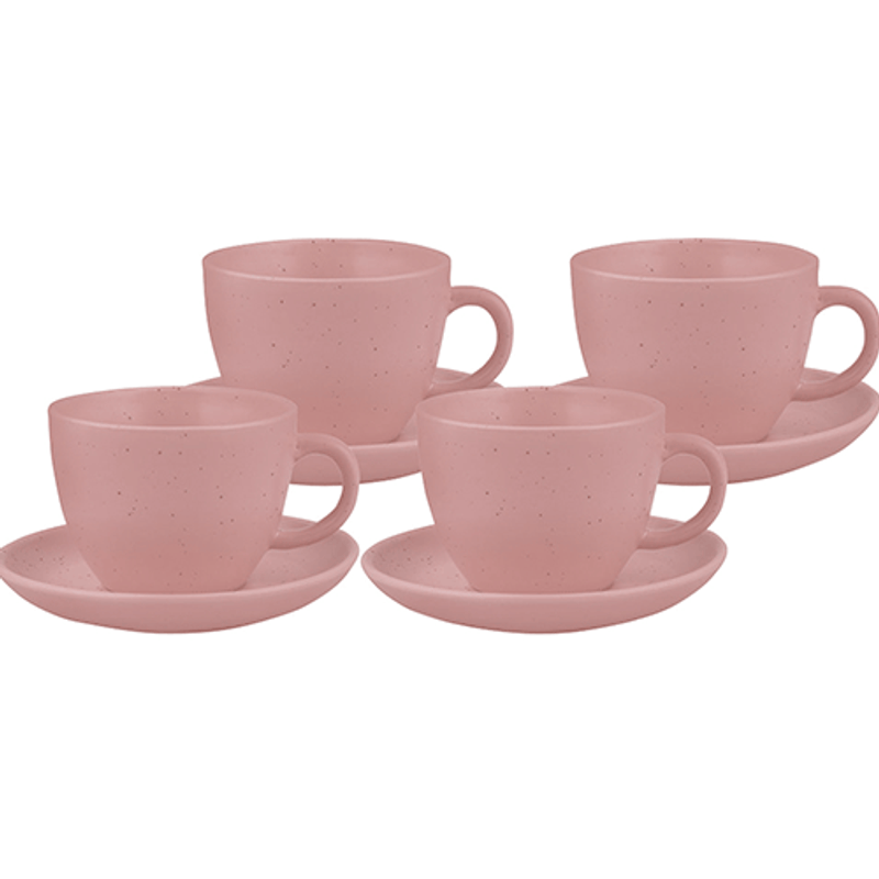 茶 MOMOS Jogo de Xícaras para Chá 4 Peças Mimo Rosa