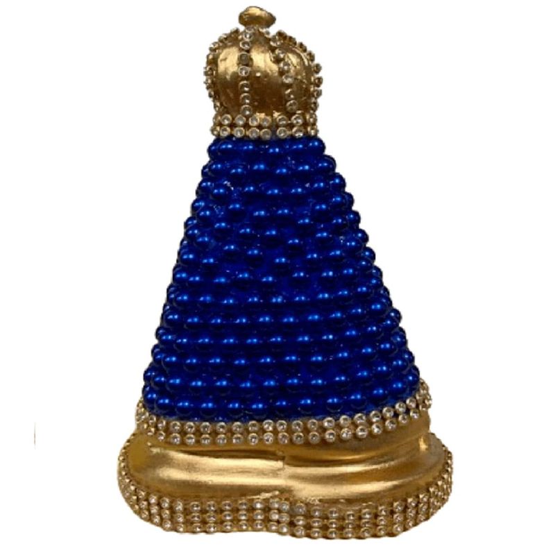 imagem baby nossa senhora aparecida santorine pérola negra e azul 15cm (mp)