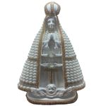 imagem nossa senhora aparecida santorine perola branca 30cm (mp)