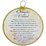 placa oração do casal santorine prata dourado (mp)
