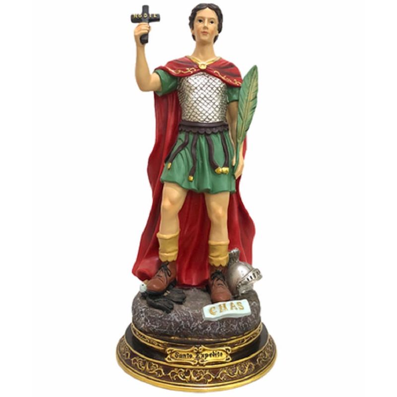 imagem santo expedito comercial carvalho 22cm (mp)