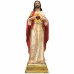 imagem sagrado coração de jesus comercial carvalho 30cm (mp)