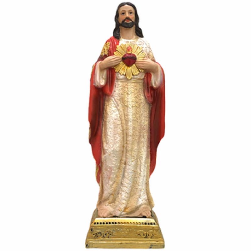 imagem sagrado coração de jesus comercial carvalho 30cm (mp)