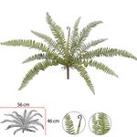 planta artificial samambaia florarte 49cm com print verde (mp)
