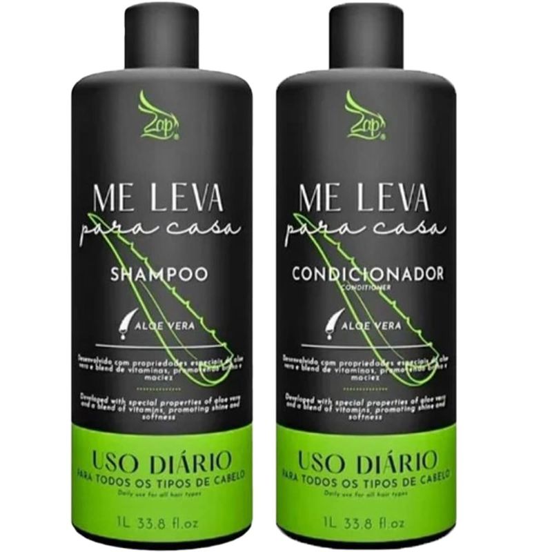 kit shampoo e condicionador zap me leva aloe vera 1l (mp)