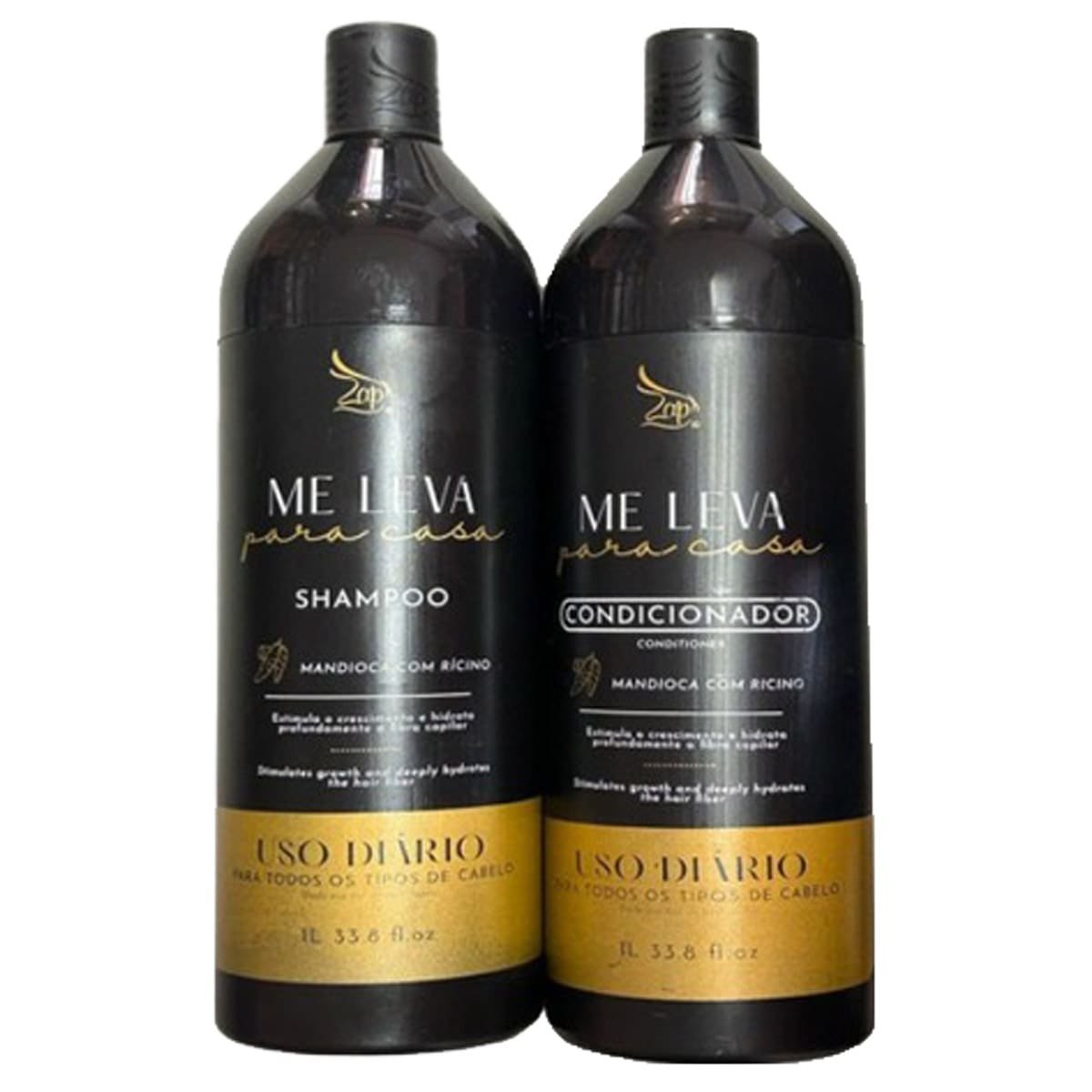 Kit Progressiva Zap Me Leva Mandioca Shampoo + Condicionador 1L