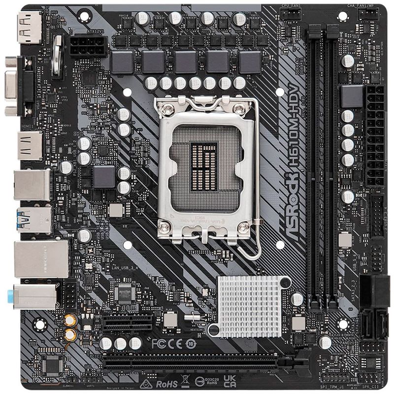 placa mãe asrock matx lga 1700 h610m-hdv (mp)