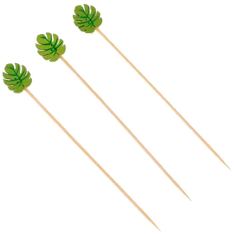 palito em bambu silver festas 12cm para petiscos 20 unidades (mp)