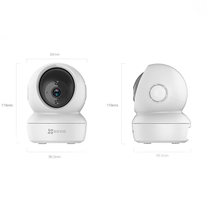 câmera de segurança ezviz ip wi-fi indoor 360° c6n 2mp 1080p (mp)