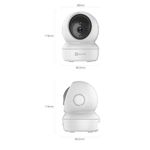 câmera de segurança ezviz ip wi-fi indoor 360° c6n 4mp 2k (mp)