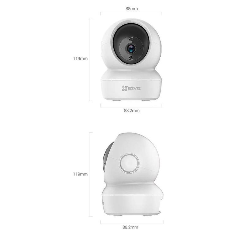 câmera de segurança ezviz ip wi-fi indoor 360° c6n 4mp 2k (mp)