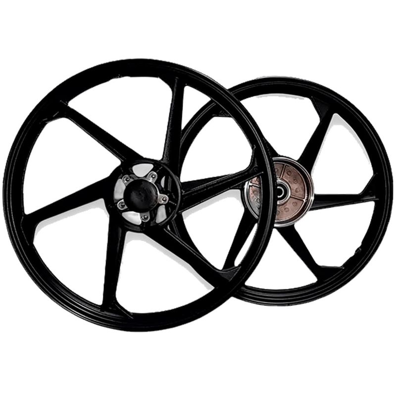 aro liga leve bhd biz 100/110/110i/125 es/ks freio a tambor mod 6 pontas preto (mp)