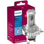 lâmpada para farol philips h4 led ultinon moto (mp)
