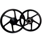 aro liga leve bhd titan/fan 125 2000 a 2008 freio a tambor mod 6 pontas preto (mp)