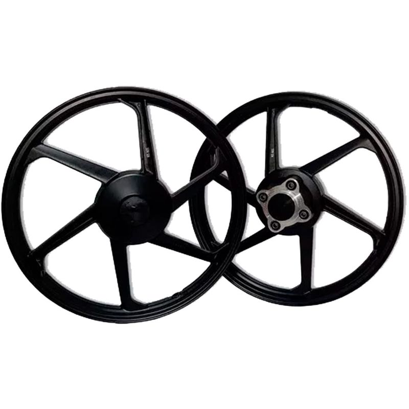 aro liga leve bhd titan/fan 125 2000 a 2008 freio a tambor mod 6 pontas preto (mp)